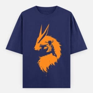 Naruto Shippuden: Naruto and Kurama Nine-Tails  Unisex  Oversized Classic Cotton T-Shirt