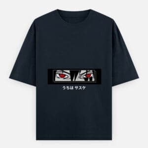 Naruto Shippuden:  Sasuke Uchiha Sharingan Eye  Unisex Oversized Classic Cotton T-Shirt