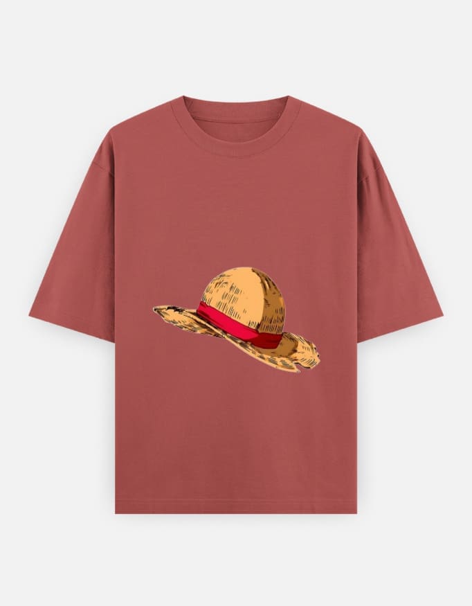 One Piece Hat Unisex Oversized Classic Cotton T-Shirt