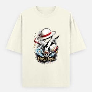 One Piece: Pirate King Unisex Oversized Classic Cotton T-Shirt