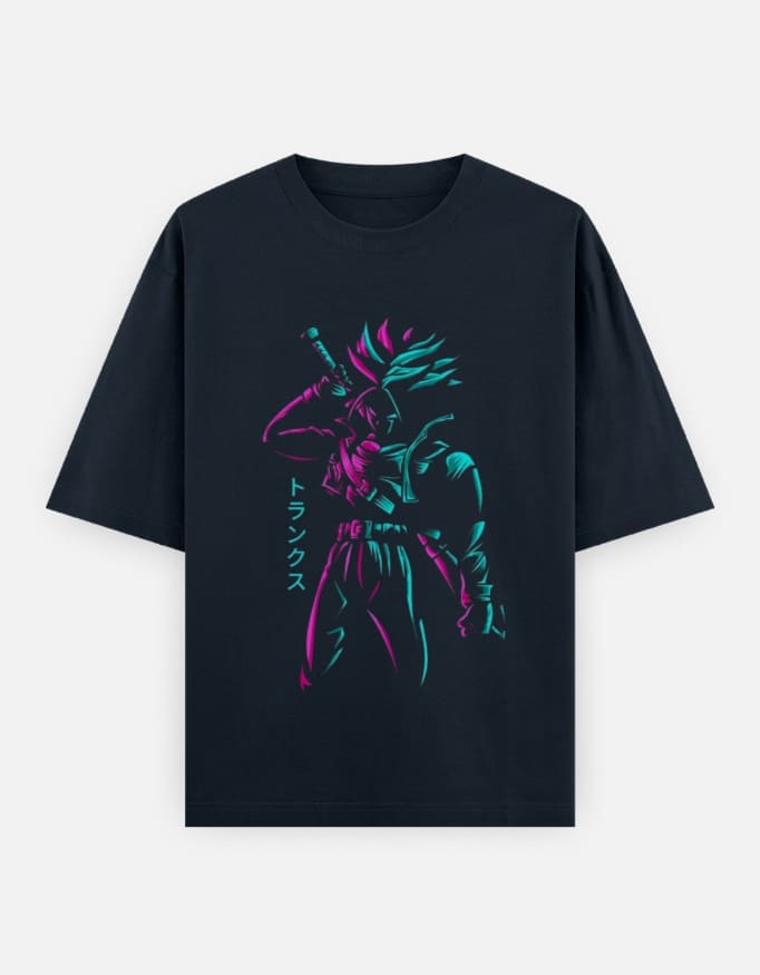 Dragon Ball Z: Goku Battle Mode Unisex Oversized Classic Cotton T-Shirt