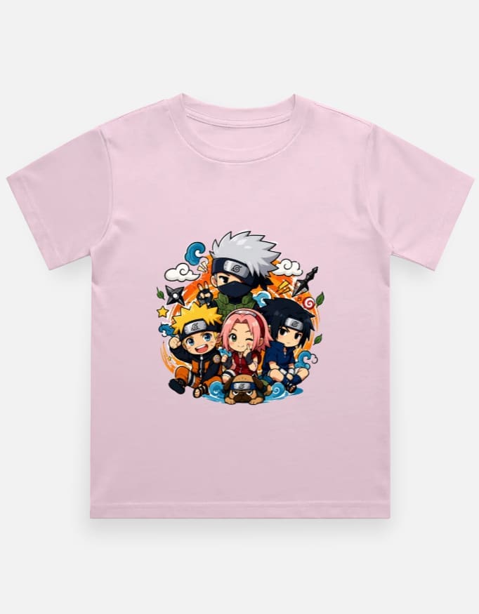 Team Kakashi Team-7 Kids Anime T-Shirts For Kids