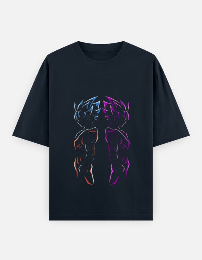 Dragon Ball Z: Goku Duel Unisex Oversized Classic Cotton T-Shirt
